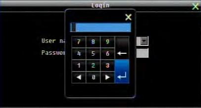 + To input password using front panel: press Enter key to show the on-screen keyboard (see Figure 3-2 On-screen Keyboard).