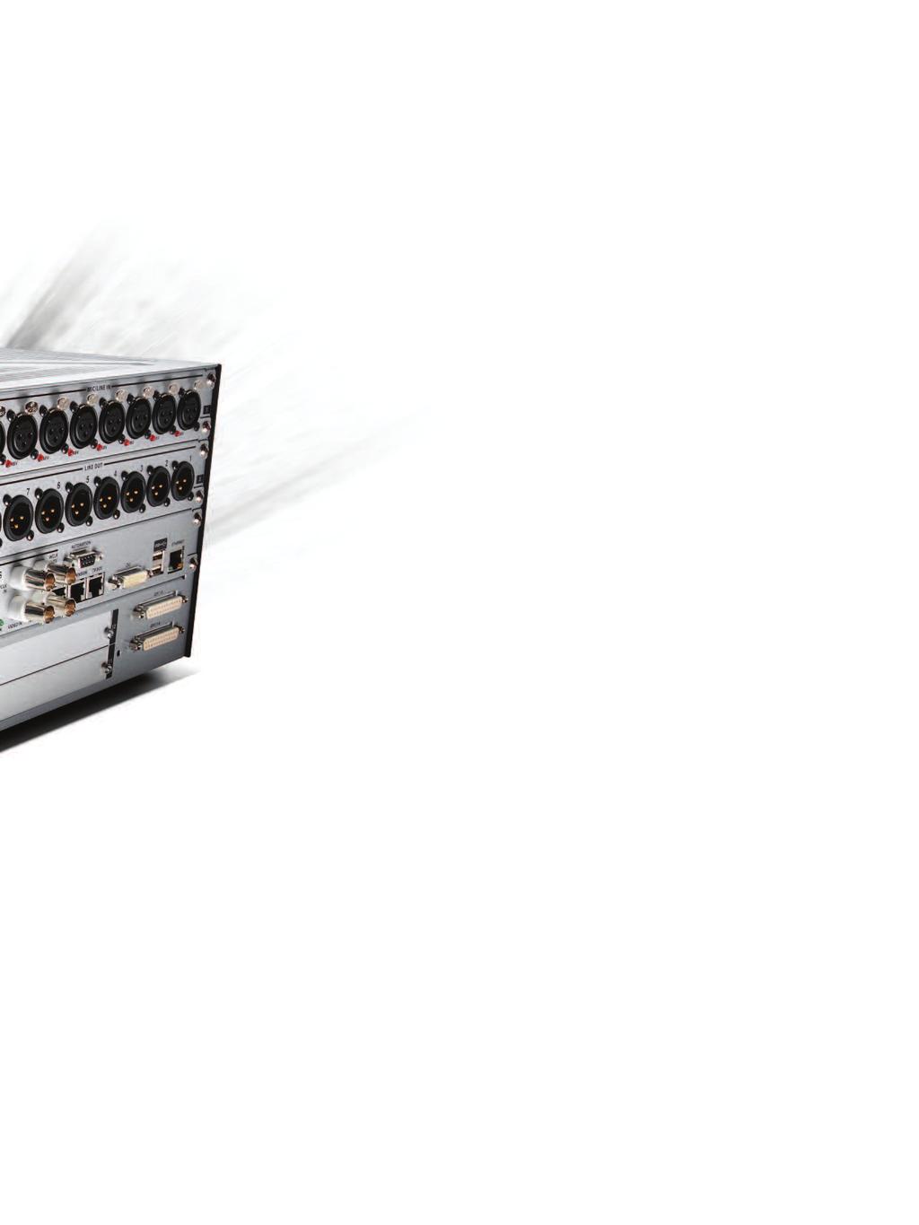 Optional D21m I/O modules MADI Provides up to 64 channels of MADI I/O. The MADI card features optical inputs for fibre connections.