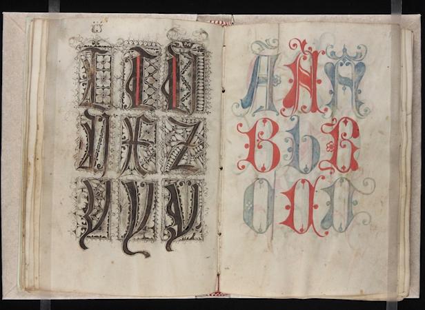 Gregorius Bock, Medieval Scribal Pattern Book, 1510-1517, Yale, Beinecke Library, MS 439, fols.