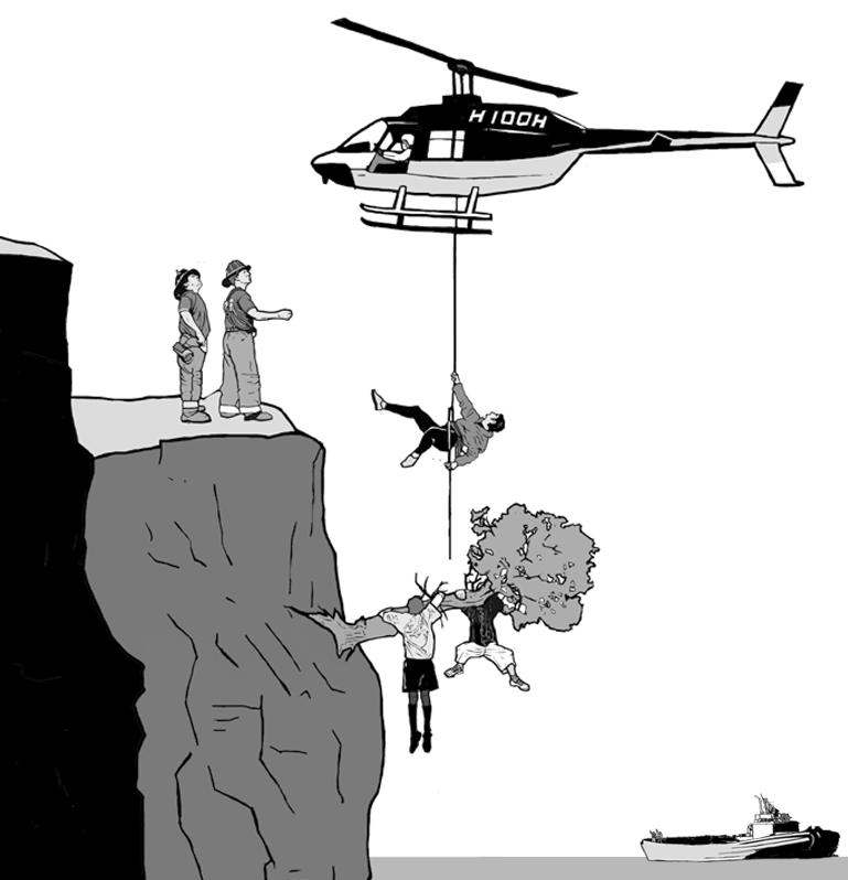3 What s your job? Grammar 1 Here is a radio report about a rescue. Put the verbs into the present continuous. I (a) m standing (stand) near the top of the cliff. I can t see what (b) (happen) yet.
