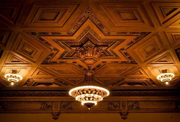 The ceiling of the Nourse Theater which was formerly the Commerce High School auditorium is seen on Thursday, April 4, 2013 in San Francisco, Calif.