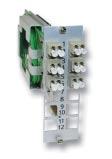 Compact module Characteristics: Installation of a maximum of 24 fibres Body of housing made of sheet steel Front panel made of aluminium Colour of front panel: aluminium With cable management and