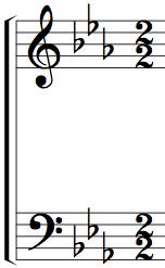 I. Fundamentals A. Staff, Clef, and Notes 1. Staff: playing field a. Five horizontal lines, equally spaced, with four spaces in-between b.