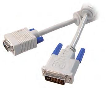 45435 DVI-I VGA connection cable DVI-I plug <-> 15 pin HD plug - Adapter cable for the connection of VGA monitor to the DVI-I connection with analog signal - SVGA