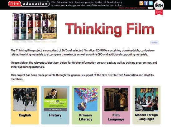 1,651,141 LEARNERS ENGAGED WITH FILM THROUGH FILM EDUCATION RESOURCES 27 film-related, curriculum-based resources released i 2012 Resources commissioed by distributors to support the theatrical