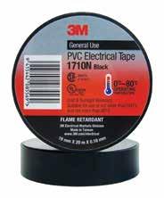 PVC Electrical Tapes General 3M PVC Electrical Tape 1710N 3M PVC Electrical Tape 1710N is a good quality general purpose PVC insulating tape.