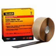 Sealing and Insulating Tapes Rubber Mastic and Putty Scotch Rubber Mastic Tape 2228 Scotch Rubber Mastic Tape 2228 is a conformable self-fusing rubber electrical insulating and sealing tape.