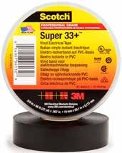 PVC Electrical Tapes Professional Use Scotch Super 33+ Vinyl Electrical Tape Scotch Super 33+ Vinyl Electrical Tape is a premium grade, 0.