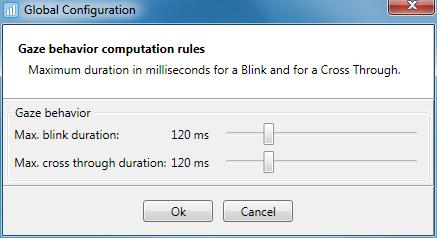 Eye Tracking Module 1. Set the required maximum duration of a blink in the "Configuration" dialog. 2.