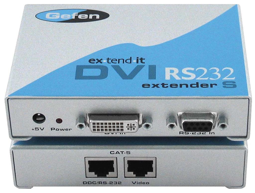 OPERATION NOTES READ THESE NOTES BEFORE IN STALL ING OR OPERATING THE DVI RS-232 EXTENDER The DVI RS-232 Extender is housed in a metal box for better RF shielding.