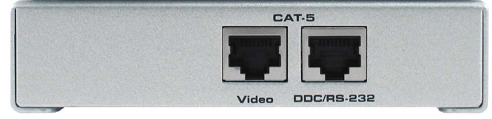 DVI input connects to DVI source RS-232 input