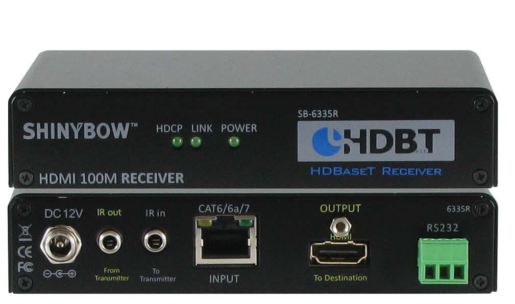 MULTIMEDIA AUDIO AND VISUAL INSTRUCTION MANUAL MODEL : SB-6335R HDBaseT Receiver HDMI HDBaseT EXTENDER Receiver with RS-232 HDBaseT with Ethernet 100M EXTENDER Series Thank you for purchasing