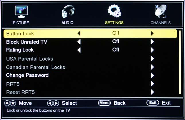 PARENTAL CONTROL This feature blocks shows under the TV tuner. The default password is 0000 to enter PARENTAL CONTROL.