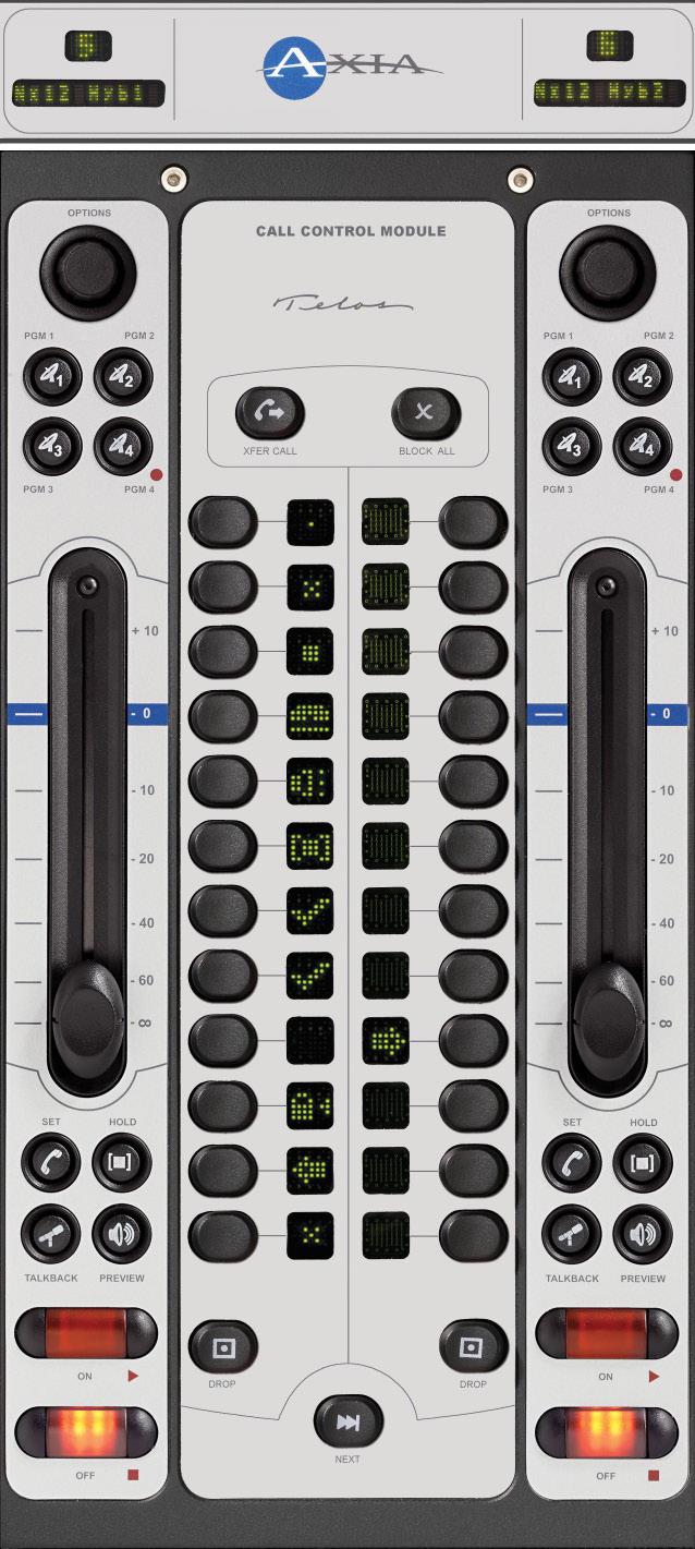 Axia On-Console Control Hx6 works with any brand of broadcast console. But wouldn t it be great if talent could take control of phones without ever having to divert their attention from the board?