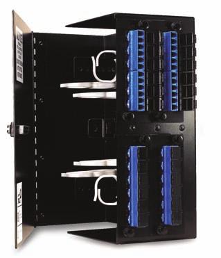 The WFE-EMT-XX/2P wall mount fiber enclosures are 8.75" high x 7.5" wide x 3" deep and can hold 2 adapter panels or up to 12 mechanical or 16 single fusion splices.
