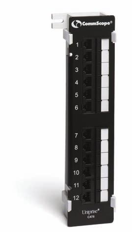C O P P E R S O L U T I O N S Patch Panels 12 Port Wall-Mount Patch Panel The Uniprise 12 Port Wall-Mount Patch Panel (UNP610-WM-12P) is designed for wall-mount applications and for quick and