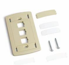 The LE style plates are also compatible with CommScope s multimedia adapters and couplers. Mounting screws, label covers and label cards are included. Available in six colors.