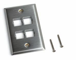 W O R K S T A T I O N P L A T F O R M S & A C C E S S O R I E S Faceplates (Flush Mount) SP-L Type (Stainless Steel - Labeled) Faceplates SP-L Type Faceplates are flush-mounted US standard stainless