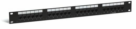 C O P P E R S O L U T I O N S Patch Panels 10/100 Base-T Patch Panels Glossary/Index Packaging Conduit Multi-Conductor Coax Fiber Voice Grade Uniprise Systems UNP550 modular patch panels are equipped