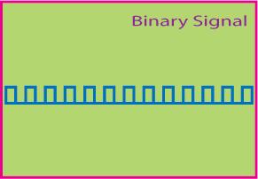 The type of digital signal that can be used by the computer is binary, describing these points as a series