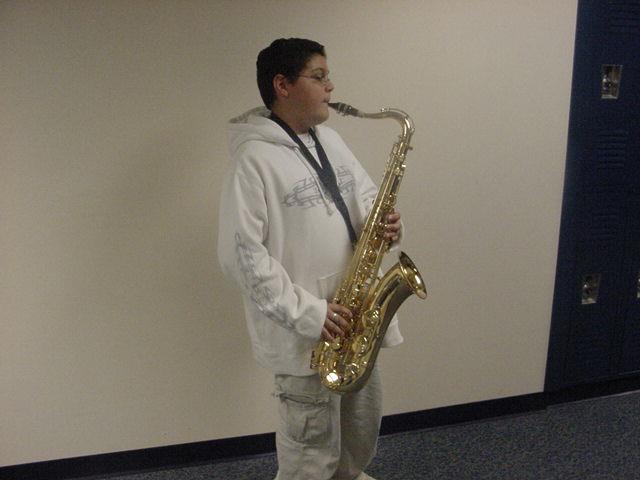 The TENOR SAXOPHONE is a slightly larger version of the Alto Saxophone.