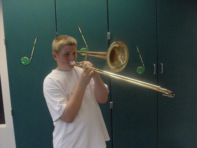 The TROMBONE is played in the same way as the other brass instruments, however it is unique because the notes are changed