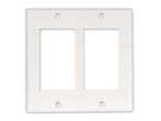 Standard Wall Plates Available in 4 colors white, almond, ivory and black Designed to fit over a duplex box and is available in 5 configurations: single, double, triple, quad and six inserts as shown