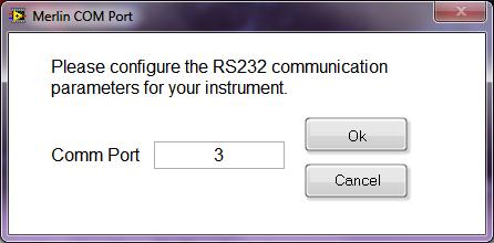 Figure 154: Detection Instrument Configuration Menu 24.1 COMMUNICATION Depending on the exact model of instrument, communication may be established using RS232 or GPIB.