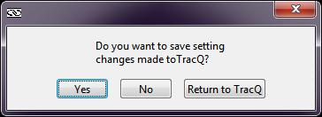 A prompt will appear asking to save settings as shown in Figure 58.
