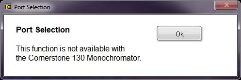 If the Cornerstone 260 or MS260i is not equipped with a built-in motorized flip mirror to allow port selection to take place, using this feature in TracQ Basic will have no effect.
