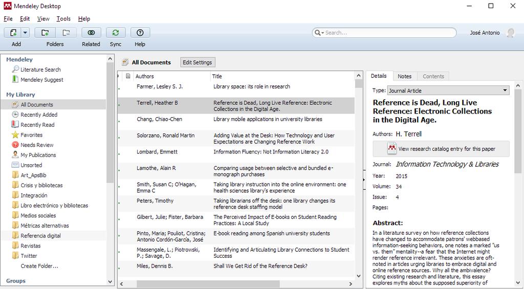3. Mendeley Desktop: manage and export bibliographies Desktop Online