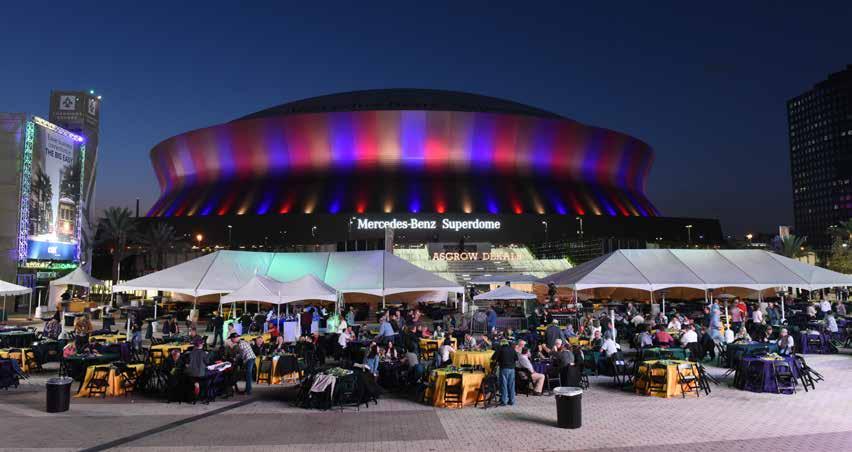 VENUE INFORMATION CHAMPIONS SQUARE SUPERDOME EXTERIOR LIGHTING CLIENT may request specialty exterior lighting color on the Mercedes-Benz Superdome for an event Lighting requests cannot be confirmed