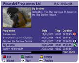 Managing your recorded programmes Recorded programme information icons Icons may be displayed to the right of the programmes in the Recorded Programmes List.