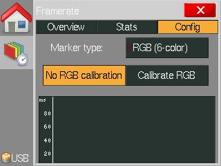 3 Configuration tab By default the application uses an RGB marker with built-in color calibration. This is suitable for most measurements with LCD displays.