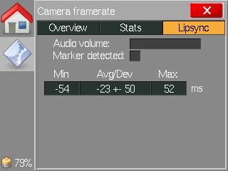Figure 28 Lip sync view of Camera Framerate application 8.