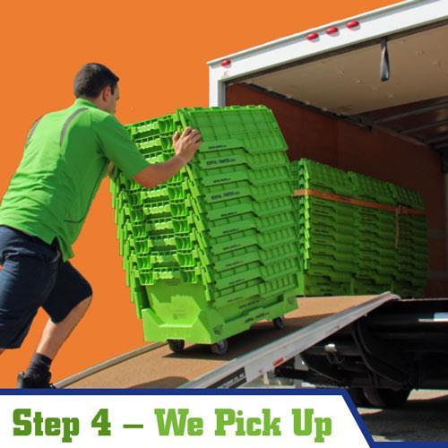 Step 3 You Move Once they are packed and stacked they are ready to go. Rental Crates are easy to dolly or carry.
