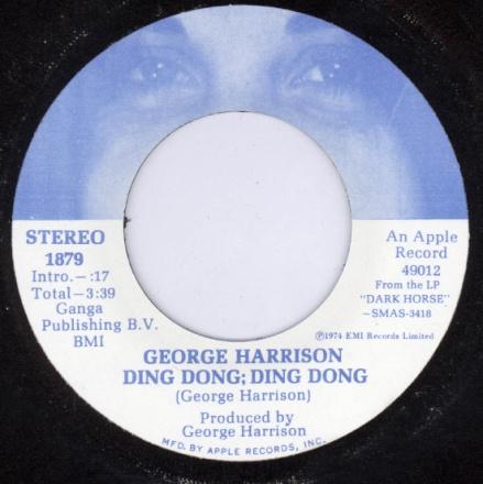 1879 Ding Dong; Ding Dong/Hari's On Tour (Express) George Harrison Released: 13 Dec.