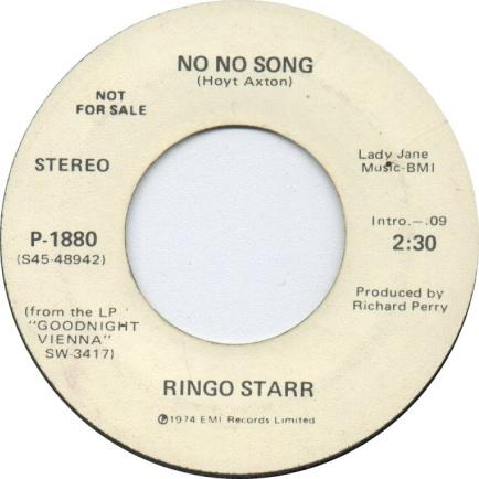 P 1880 No No Song/Snookeroo Ringo Starr Released: Jan.