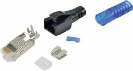 The RJ-45 Male Plug is ideal for termination of modular cords for patching or workstation applications so that modular cords can be terminated to the exact length needed for neater, more organised