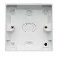Surface mount boxes for adding an Ethernet or Telephone ports Connect s firmly & durably Available in White color IP-SB5E1L IP-SB5E1P Allows easy circuit identification using the Infilink labelling