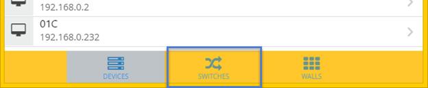 Once the application is launched, select the Switches tab. 2.
