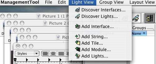 6. Select Light View > Discover Interfaces.