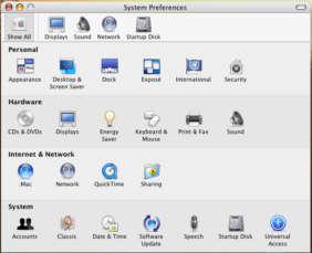 Manual IP Configuration (Mac OS) User Manual 1. From the Apple menu, select System Preferences. The System Preferences window appears. 2.