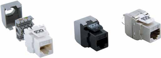 Easy Crimp System Category 5E Jacks CAT 5E CCS shielded and unshielded RJ45 jacks for transmission channels of Class D.