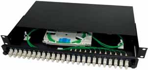 Fiber optic cabling system Patch panels 19" pullout fiber optic patch panels 12 or 24-blank port pullout fiber optic patch panels, suitable for the splicing and connection of fiber optic cables into