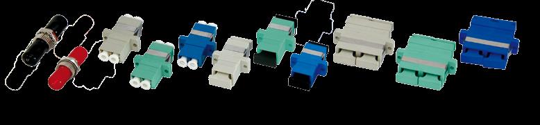 Fiber optic cabling system Adapters ST SC LC DUPLEX Adapters for single-mode fiber sc DUPLEX Adapters for multimode fiber Simplex or duplex adapters for joining single-mode connectors inside fiber