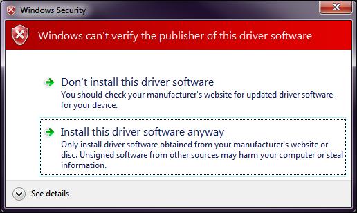 this driver software, click Install this driver software anyway.