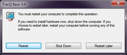 Restart to complete the installation process.