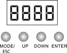 4. OPERATION Control Panel Operation To access the control panel functions, use the four buttons located underneath the display.