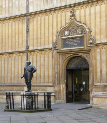Entering Bodleian Library and